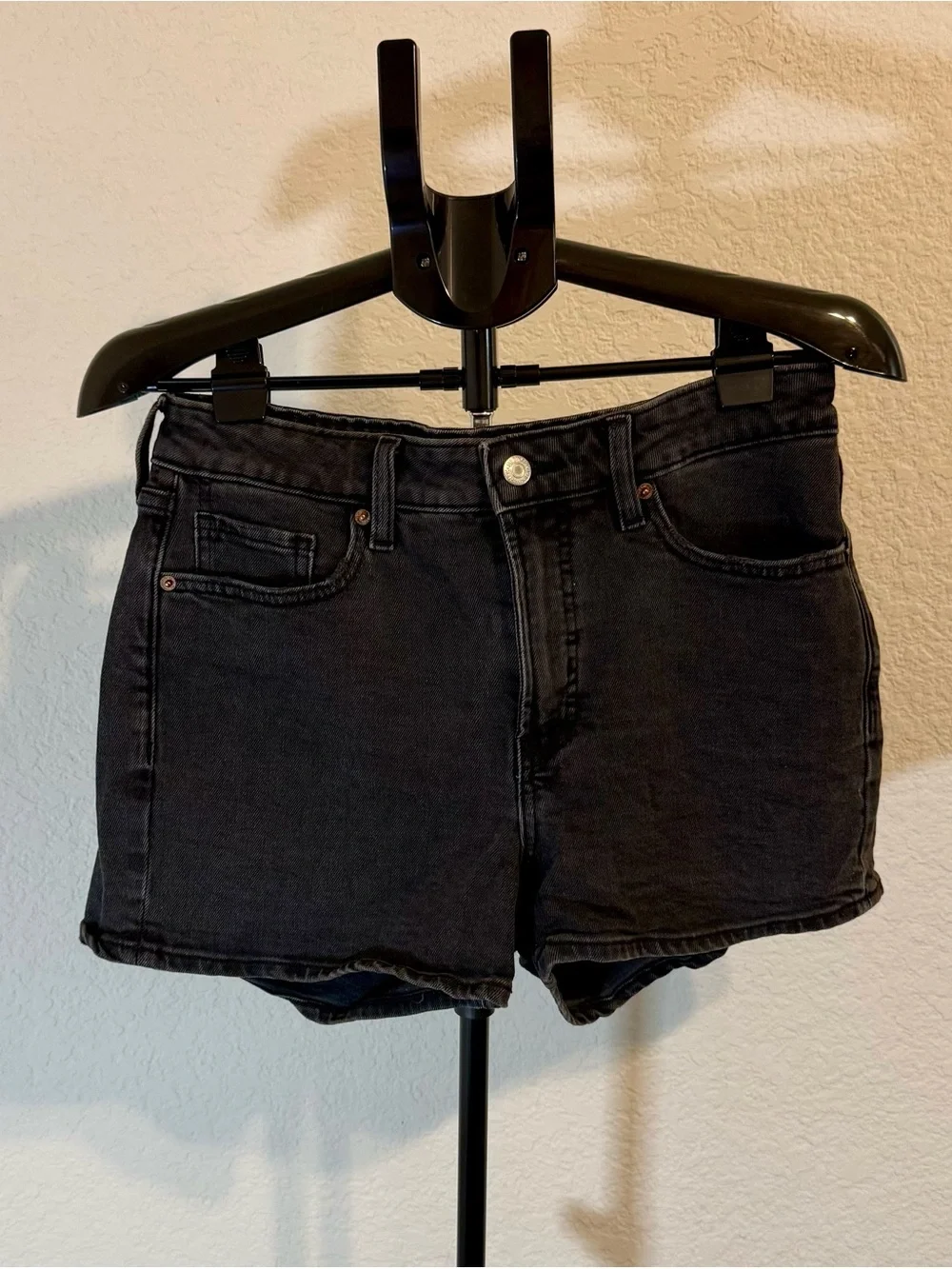 Black Denim Shorts